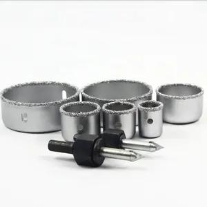 9 Piece YG8 Carbide Chip Hole Saw Plastic Box Ceramic Tile Hole Opener Set @ Workiotools thumbnail-2