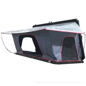 Car Rooftop Tent Thin Hard Shell Side Opening Folding Roof Tent Suitable ForJeep SUV Truck Van,Camping Car Roof for 2-3 Person thumbnail-5
