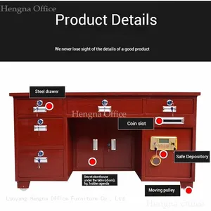 Professional Security Writing Desk With Built-in Safe – 4 Colors, Thickened Door, Coin Slot, for Corporate & Legal Use thumbnail-5