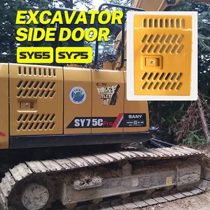SANY 10872468 Excavator Side Door Panel | Reinforced Steel Cabin Door Handle Cover for SY365 SY750 thumbnail-1