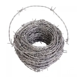 Crafts Fences Animal Deterrents Bird Feeders Gardens Real Barbed Wire Farm Fence Roll thumbnail-4