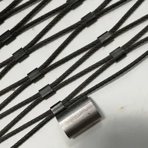 Seamless Sleeve Type Stainless Steel Rope Mesh 3x3 Inch Openings thumbnail-5