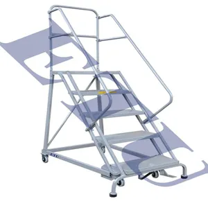 Etu, Detachable Steel Mobile Ladder for Reaching Goods With Patent Self-locking Brakes thumbnail-1