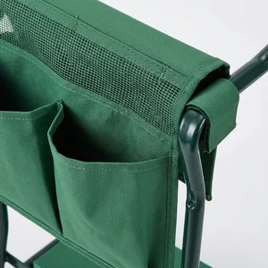 Lightweight Foldable Metal Frame Thick Soft EVA Padded Portable 2 in 1 Kneeler Stool With Storage Bag Garden Bench Kneeler thumbnail-3