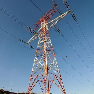 Hot Dip Galvanized Steel Lattice Transmission Tower for High Voltage Power Line thumbnail-1