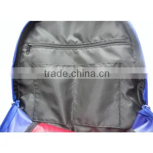 Nylon + 600D Polyester Casual Red & Blue Color Backpack thumbnail-4