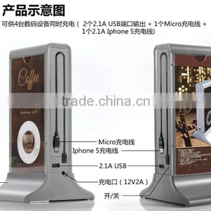2016 Newest Table Top Charger 41600mAh Mobile Power Bank Suitable for the Restaurant/coffee Shop thumbnail-6