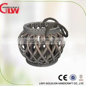 Pumpkin Shape Garden Wicker Lantern,decoration Candle Holder thumbnail-1