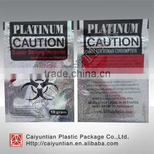 Customized 4g Mr Happy Caution Herbal Incense Bag thumbnail-1