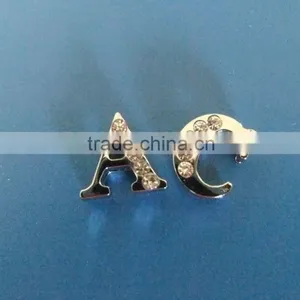Compet Wholesale DIY 8mm Rhinestone Slider Letter Charms thumbnail-3