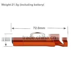 High Quality Orange 3 LED Keychain Bottle Opener Torch thumbnail-4