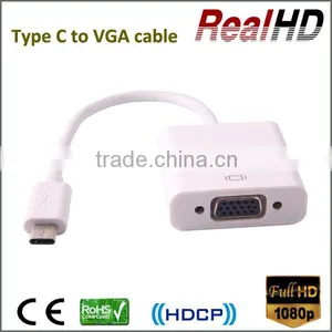 2016 New Arrival High Speed USB 3.0 TYPE C to VGA Cable Adapter/cpnverter for Macbook thumbnail-1