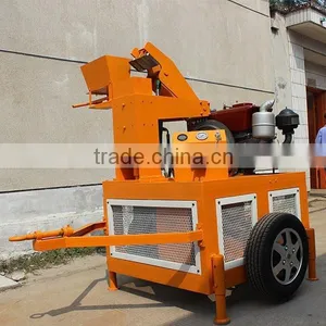 Mobile Compressed Earth Interlock Brick Making Machine With Car Tire Quality Choice thumbnail-4