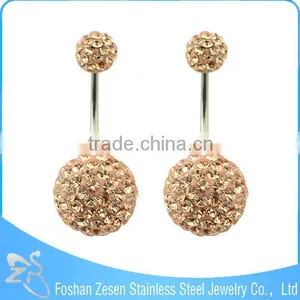 China Factory Medical Steel Aqua Crystal Ball Beautiful Navel Piercing Jewelry Photo thumbnail-5
