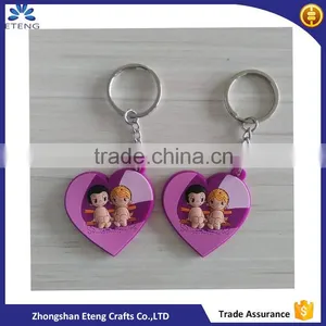 New Fashion Customized Heart Shaped 3d Rubber Keychain Supplier's Choice thumbnail-1