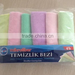 40*40cm Super Absorbent Soft Terry Microfiber Cleaning Cloth 6 Colors/set thumbnail-1