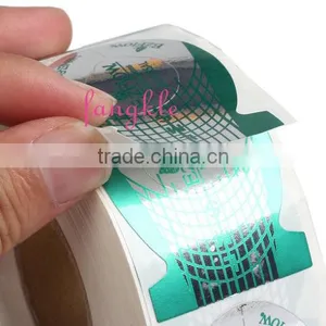 Hotselling 500pcs Paper Green Color Fish Nail Form for Gel Nails thumbnail-1