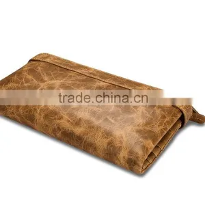Icarer Luxury Classical Zipper Real Leather Handbag Wallet With Card Slot MT-5592 thumbnail-3