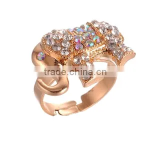 Hot Styles Elephant Charming Stones Adjustable Ring For The Year Of 2014 thumbnail-1