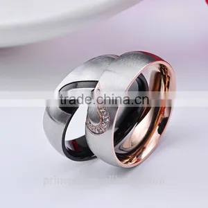 2016 New Fashion Love Heart Couple Women Men Wedding Engagement CZ Diamond Ring Fine Jewelry thumbnail-5