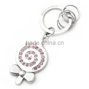 Metal Alloy Crystal Rhinestone Cross Pendant Key Ring Key Chain thumbnail-4