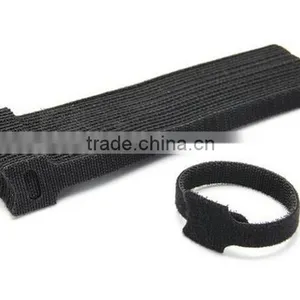 Black Reusable Back to Back Hook and Loop Wire Cable Tie thumbnail-3