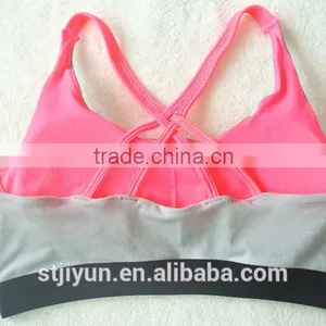 Shantou Wholesale Underwear Factory Women Plain Custom Blank Sports Bra thumbnail-4