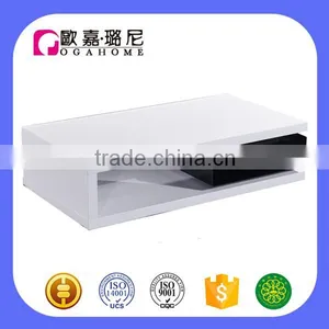 CJ0170 High Gross White and Black Coffee Table thumbnail-1