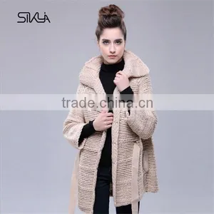 Turndown Collar Fashion Wool Handmade Sweater Design for Girl thumbnail-4