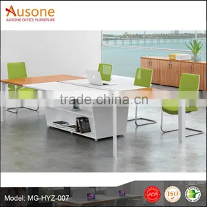 Melamine Rectangular Conference Table / 8 Person Conference Table With Aluminum Frame thumbnail-1