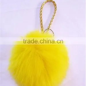 100% Genuine Fox Fur Ball for Keychain Bag Car Pendent thumbnail-3