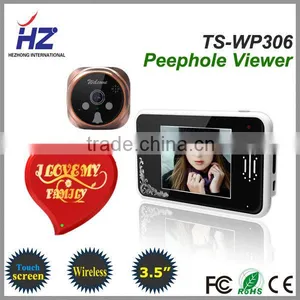 The Latest 3.5''TFT-LCD Infrared Luxury Touch Screen Digital Wireless Intercom Peephole Door Camera thumbnail-3