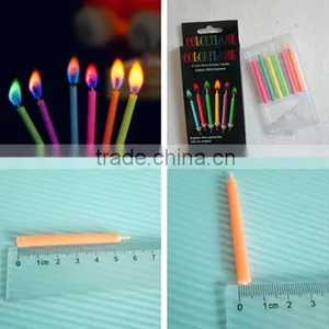 12pcs per Pack Birthday Pillar Color Flame Candle thumbnail-1