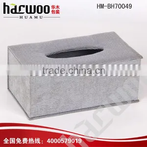 High Quality Small MOQ Cheap Hotel Leather Tissue Box thumbnail-3