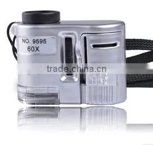 60x Mini Pocket Microscope With Led and UV Lamp thumbnail-1