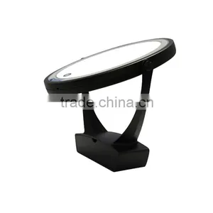 5X Magnifying Lighted Touch Screen Mirror With Organizer thumbnail-5