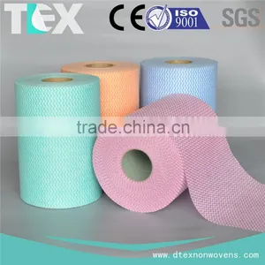 [D-TEX] Waveline Printed Spunlace Nonwoven Jumbo Rolls for Household Cleaning Wipes thumbnail-1