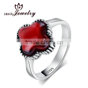 925 Sterling Silver Ring, Natural Ruby Ring, Handmade Silver Jewelry thumbnail-1