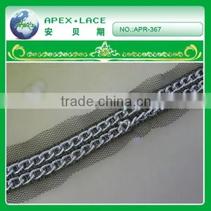 Net Tape With Brass Chain for Garment thumbnail-1