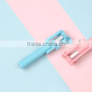 Couple Colors Wired One Button Operation Monopod Selfie Stick thumbnail-2