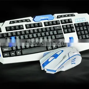 2.4G Wireless Ergonomic Usb Gaming Keyboard & 6 Buttons Optical Mouse Set thumbnail-3