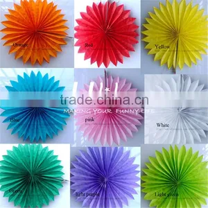 Popular Tissue Paper Fans Ceiling Decoration For Parties Elegant Party Decoration thumbnail-3