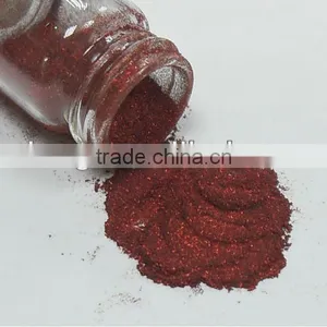 .002" Dark Red Solvent Resistance UV Resistance Glitter Powder thumbnail-1
