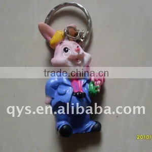 Cute Resin Rabbit Keychain thumbnail-1