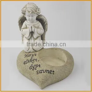 Resin Angel With Candle Holder thumbnail-1