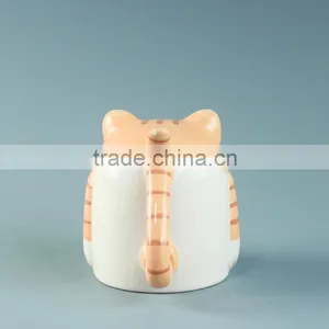 Hand Painted Ceramic Coffee Mug With Poppy Cat thumbnail-3
