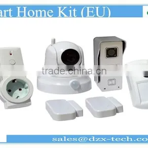 2016 Newest 2g/3g/4g Intelligent! Dzx G3 GSM Quad Band Wireless Doorbell Gsm Alarm System With Smoke Detector for Fire thumbnail-2