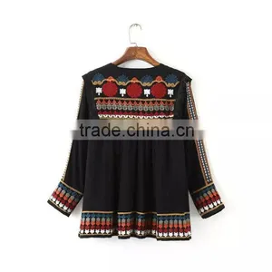 Cheap China Wholesale Clothing Embroidery Tassel Coat thumbnail-2