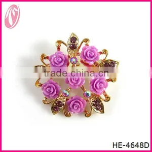 Chinese Original Plum Peony Based Brooch for Lady Dress thumbnail-1
