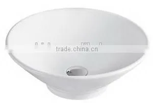 Bowl Shape White Color Ceramic Counter Top Wash Basin Pictures thumbnail-1